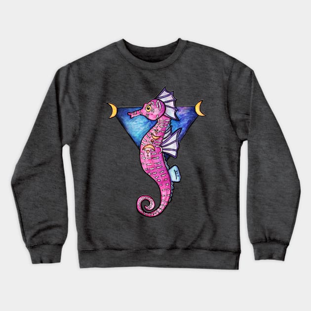 Celestial Seahorse Crewneck Sweatshirt by Tattered Constellations